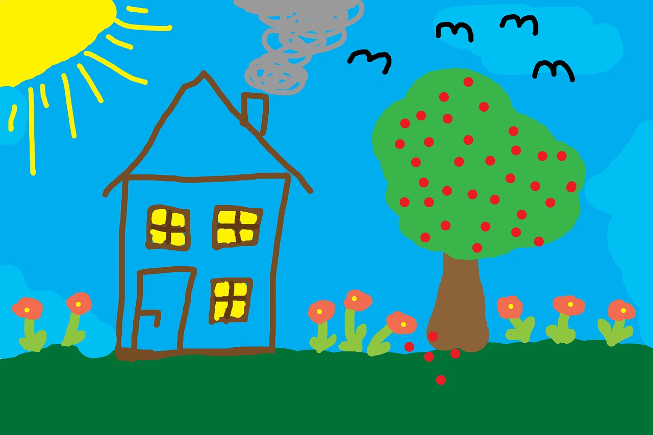 dijete crta kuću