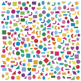 300 velikih naljepnica - Geometrijski oblici