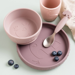 Set za jelo Stick&Stay - Deer friends Powder