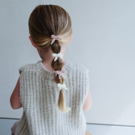 Dječje gumice za kosu - Pletene mašnice