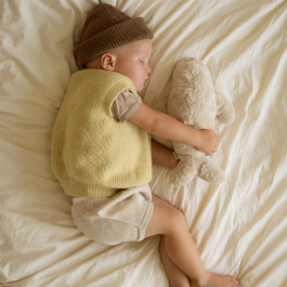 Dječji tuljan Moonie od organskog pamuka- Sand