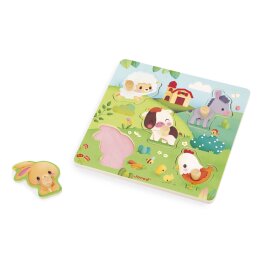 Drvene puzzle - Kućica na farmi