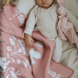 Pamučna dekica za bebe Mulberry Pink
