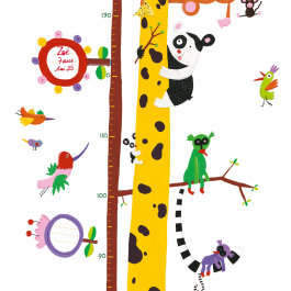 Zidne naljepnice za mjerenje visine Žirafa