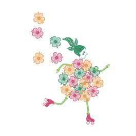 Kreativni set sa štambiljima – Djevojčica i cvijeće