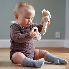 Dječje protuklizne čarape - bambus - GreyMelange