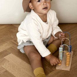 Dječje protuklizne čarape - bambus - Mustard