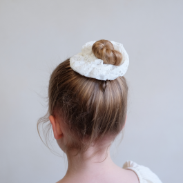 Dječja gumica za kosu scrunchie - Čipka